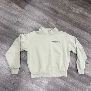 Fear of God Essentials Cream Mock Neck Sweater